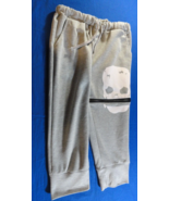 ALLEGRA K SKULL GRAY WHITE KNEE ZIPPER DRAWSTRING SWEATPANTS WOMENS 32X19 - $19.34