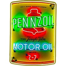 Pennzoil Motor Oil Can  Neon Image Laser Cut Metal Sign (not real neon) - £52.43 GBP