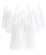 12 Pack Foam Cones for Crafts Trees Holiday Decorations Handmade White 2... - $22.72 CAD