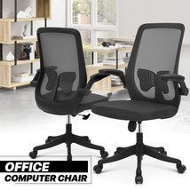 Set Of 2 Black High-Back Mesh Conference Desk Chair Ergonomic Computer Task Seat - £251.52 GBP
