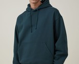 COTTON ON Mens Essential Fleece Pullover Hoodie in Pineneedle Green-Large - $25.99
