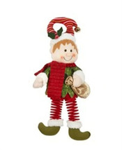 Plush Holiday Elf Springing Legs Bouncy Door Hanger, 20-Inch - £15.10 GBP