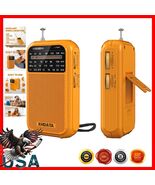 D220 Portable AM FM SW Radio - Compact &amp; Lightweight Orange Transistor R... - $26.56 CAD