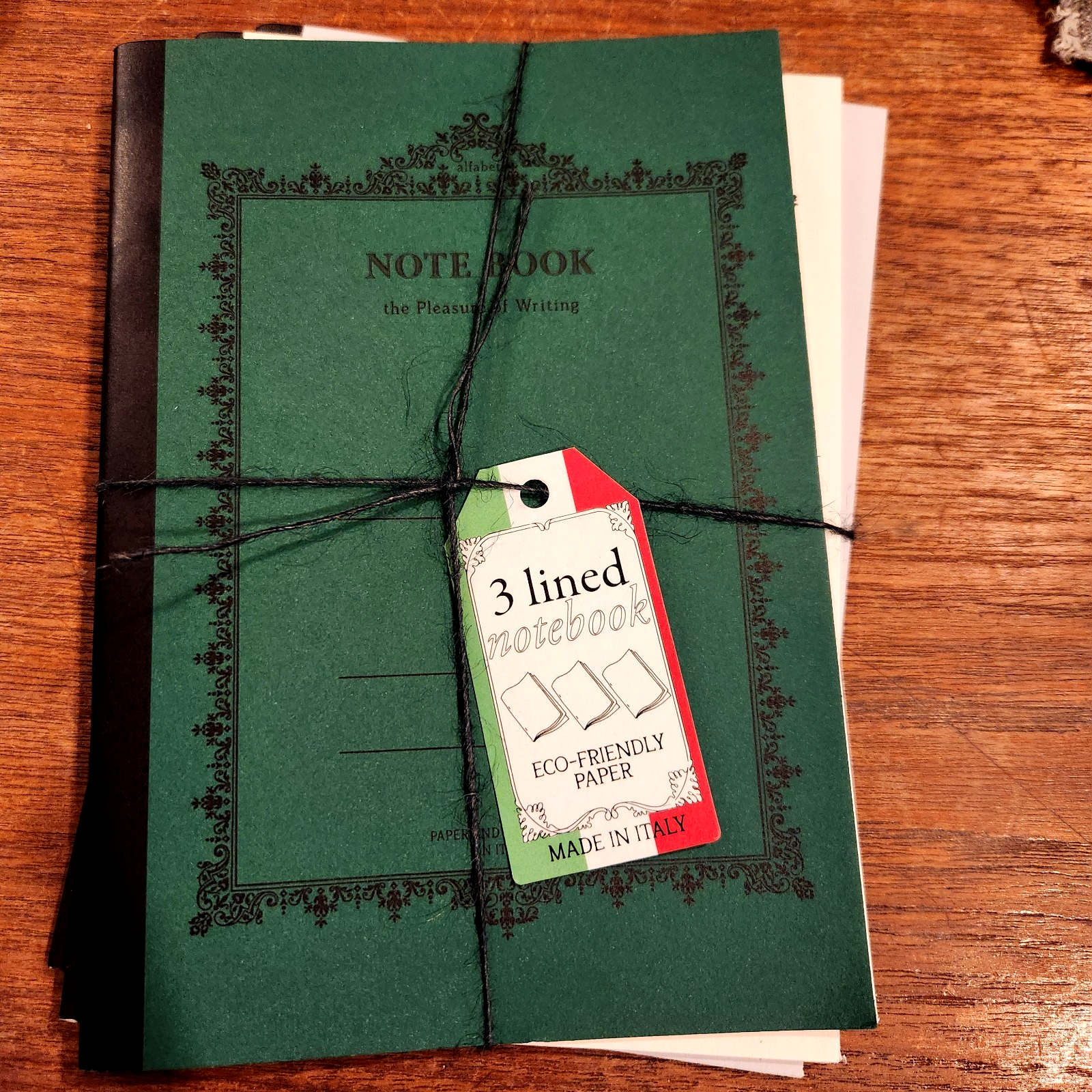NEW Alfabet Set 3 Journals/Notebooks 48 Lined Pages Handmade Italy Eco - $13.81