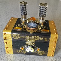 Steampunk Trunk Style Trinket Box 1 - £20.40 GBP