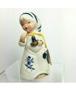 Jasco Girl with Candle Bell Royal Majestic Pajamas Kitten Vintage Ceramic - $9.00