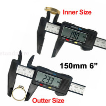 Digital Vernier Caliper Micrometer Guage Tool 6&quot; 150mm Electronic LCD Di... - $7.90
