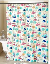 Glamper Camping Shower Curtain Cabin Camper RV Trailer Tent Polyester Gi... - $17.42