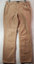 Talbots Pants Womens Petite 8 Brown Cotton Corduroy Straight Leg 5-Pocket Design - £18.07 GBP