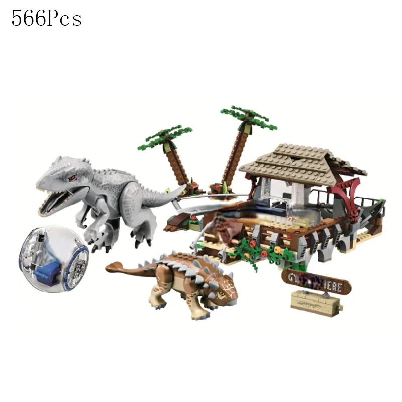 Dinosaur Set Tyrannosaurus Rex vs Ankylosaurus Building Blocks Brick Toy... - $50.99