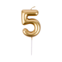 Gold Birthday Candles for Cake, Premium Glitter 5nd Number Candle Birthd... - $21.24