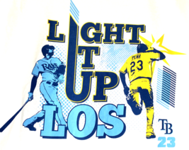 Tampa Bay Rays T Shirt Light It Up Mens XL MLB Baseball Peña # 23 St Pet... - $22.37