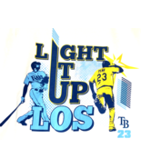Tampa Bay Rays T Shirt Light It Up Mens XL MLB Baseball Peña # 23 St Pet... - £17.47 GBP