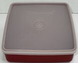 Vintage Tupperware Sandwich Storage Keepers 670-34 Cranberry Red W/Lid 6... - $7.00