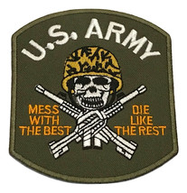 US Army Rangers Mess with the Best Die like the Rest Badge Patch Collect... - £12.44 GBP