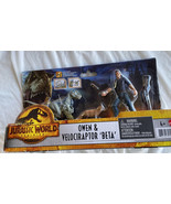 Jurassic World Dominion Owen &amp; Velociraptor &#39;Beta&#39; Human &amp; Dinosaur 2-Pa... - £9.60 GBP