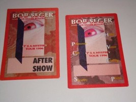 BOB SEGER 2 UNUSED 1996 RED BACKSTAGE PASSES pass Detroit Michigan USA S... - £22.00 GBP