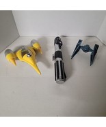 Star Wars Toy Lot Jedi Force Naboo Starfighter Tie Fighter &amp; Red Light S... - $351.01 MXN