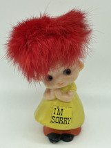 RUSS BERRIE Red-Haired Girl figure “I’m Sorry” toy 1970 vtg Ginger Kid F... - £9.23 GBP