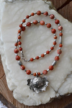 Coral necklace, Red Coral Necklace, Handmade gemstone necklace (968) - £14.63 GBP