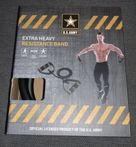 US ARMY Extra Heavy BLACK Resistance Band - ATHLETIC MUSCLE TONING STREN... - £19.30 GBP