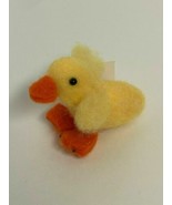 SMALL YELLOW GOOSE DUCK CHICK STUFFED DECORATION 3.5&quot; x 2.5&quot; HOME DECOR DNR - £4.47 GBP