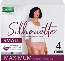 Depend Silhouette Incontinence and Postpartum Underwear for Women, Maximum Absor - £21.57 GBP