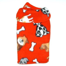 Reversible Handmade Fleece Dog Coat Puppies Dogs on Red -Size XS - £7.77 GBP