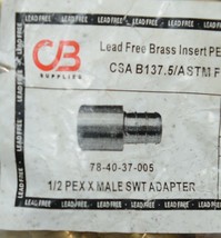 CB SUpplies NLCBXC33M Lead Free Brass Insert Fitting 1/2 Pex x Male Swt Bag 50 image 2