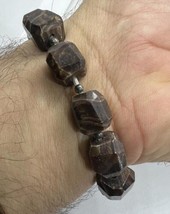 stretchable beads Chocolate Calcite large size beaded bracelet 1pc @ Pak - £14.24 GBP