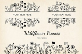 Wildflowers Frame &amp; Border Templates for Invitations, Signs, Logos and More! - £1.66 GBP