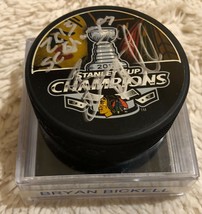 BRYAN BICKELL Auto Official NHL SC Champion Hockey Puck 2013 SC CHAMPS P... - $128.69