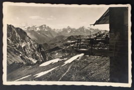 c.1936 Foreign RPPC Chalet or Cabin in Mountains Observatory Patio - £19.84 GBP