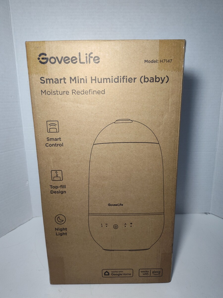 Govee Smart Mini Humidifier for Baby Nursery, Top Fill Cool Mist H7147 - $34.64