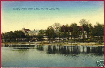 WINONA LAKE INDIANA Hotel fr Lake 1907 - $10.00