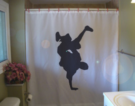 Shower Curtain break dancer modern dance hand stand guy - $72.57