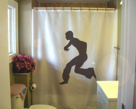 Shower Curtain funky male dancer dance party jump jive - $69.99