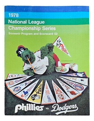 Phillies Contre Dodgers 1978 National Ligue Champion Officiel Souvenir Programme - $38.78