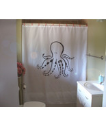 Printed Shower Curtain octopus cartoon tentacle sucker mollusc sea creature - £71.11 GBP