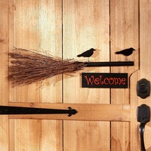 LC Halloween Decor - Hanging Welcome witch Broom Sign - £33.04 GBP