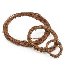Grapevine Wreaths Set For Crafts, Door Decor, And Holidays (3 Sizes, 3 P - £15.81 GBP