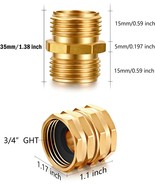 2 pcs Garden Hose Fittings Brass Male to Male, Double Female  Connector ... - $169.54 MXN