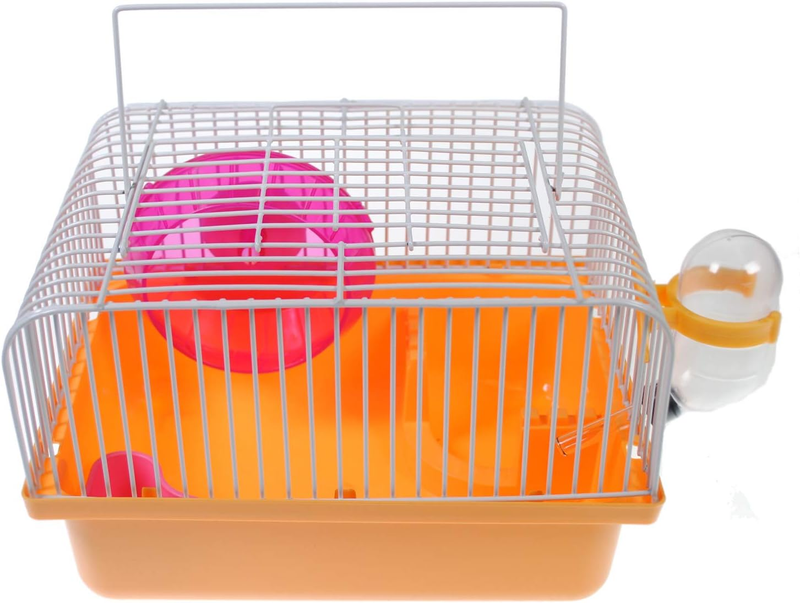 Portable Traveler Hamster Cage with Wheel (Orange) - $43.55