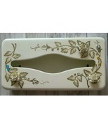 Vintage ~ 1950&#39;s ~ Ransburg Metal Tissue Box Cover ~ Hand Painted Floral... - $61.57 CAD