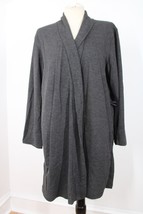 Natori L Charcoal Gray Soft French Terry Jersey Naya Robe Flaws - £19.53 GBP