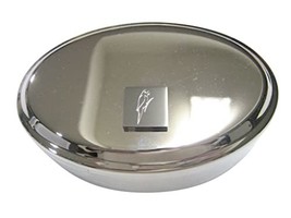 Silver Toned Square Etched Parrot Bird Oval Trinket Jewelry Box - £35.88 GBP