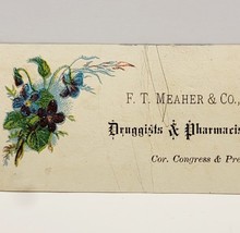 Antique Victorian c1890s Medical Business Card FT Meaher Maine  3.25 x 1.75 - $26.49