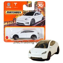 Year 2023 Matchbox MBX Metal Lifetime 1:64 Die Cast Car #89 White TESLA Model Y - £11.98 GBP