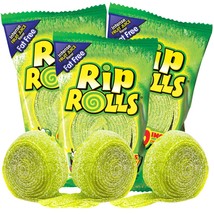 6x Packs RIP Rolls Green Apple 1.4oz 40 Inches Exotic Candy - BLOWOUT SALE - £8.25 GBP
