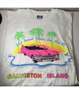 Vntg 1989 Single Stitch Galveston Classic Car ShowMadeUSA Size XL Vibran... - €12,88 EUR